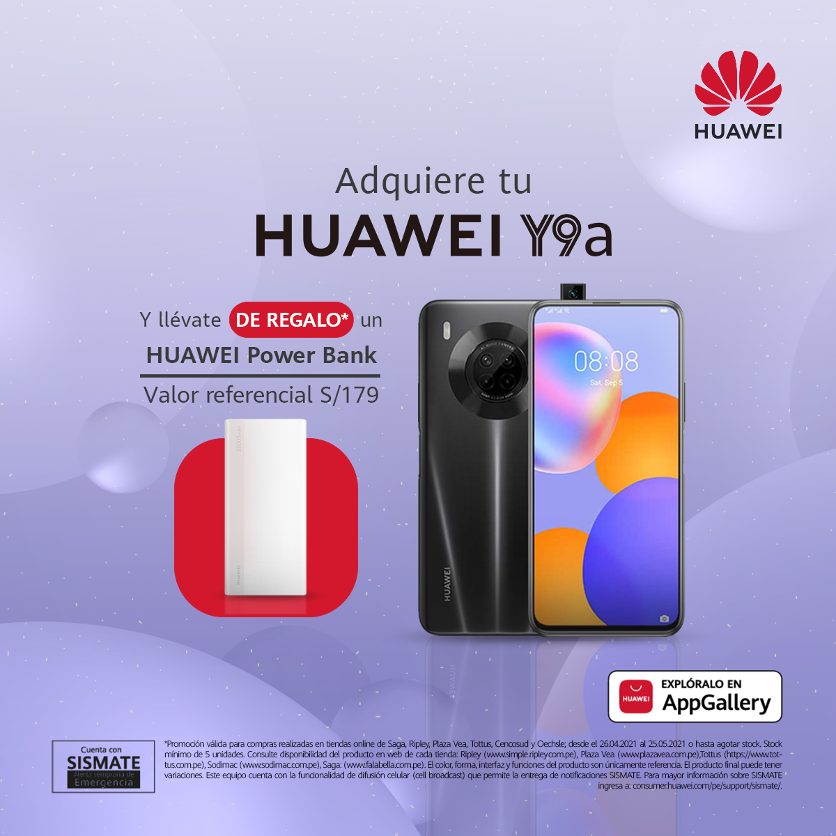 El nuevo HUAWEI Y9a ahora disponible en diversos establecimientos a