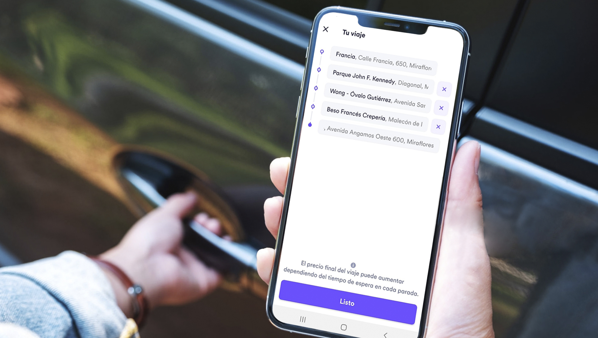 Cabify habilita la opción de múltiples paradas durante viajes y envíos