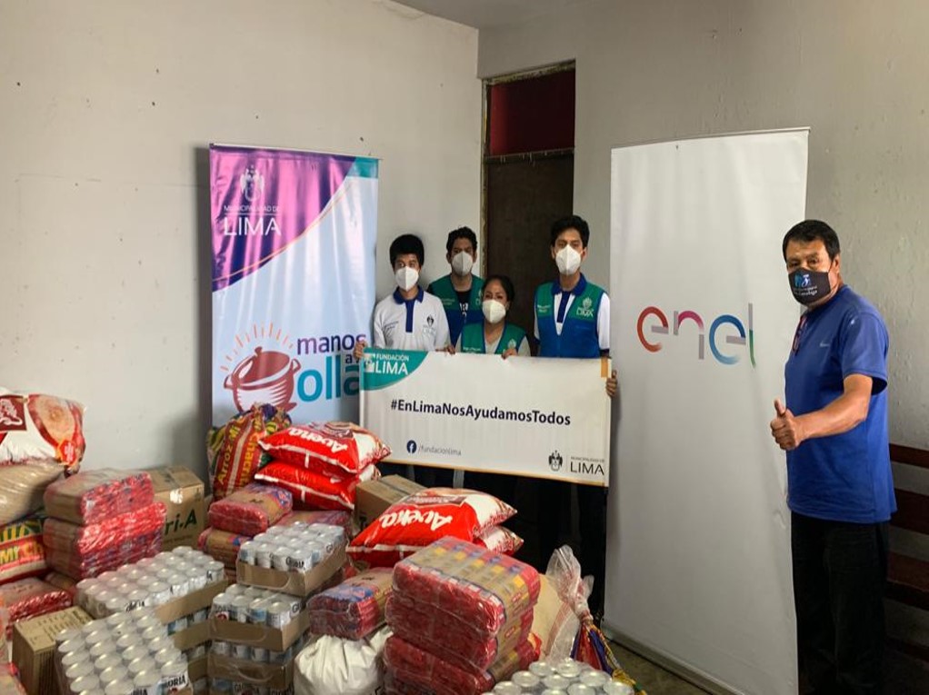 Trabajadores de ENEL Perú realizan donación a ollas comunes de San Juan de Lurigancho, Comas y Carabayllo