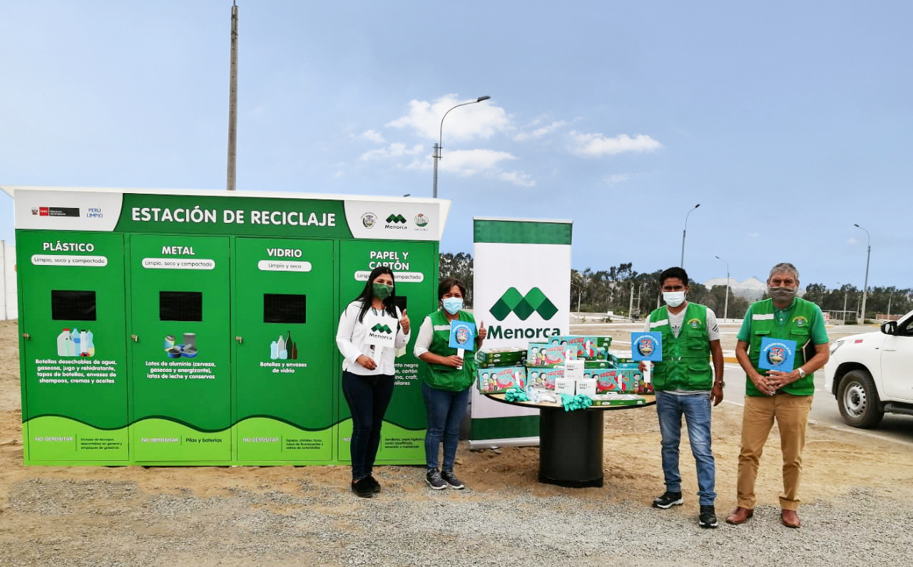 Menorca Inversiones realiza donativo de tres contenedores de reciclaje a ciudadanos de Pachacamac y Mala