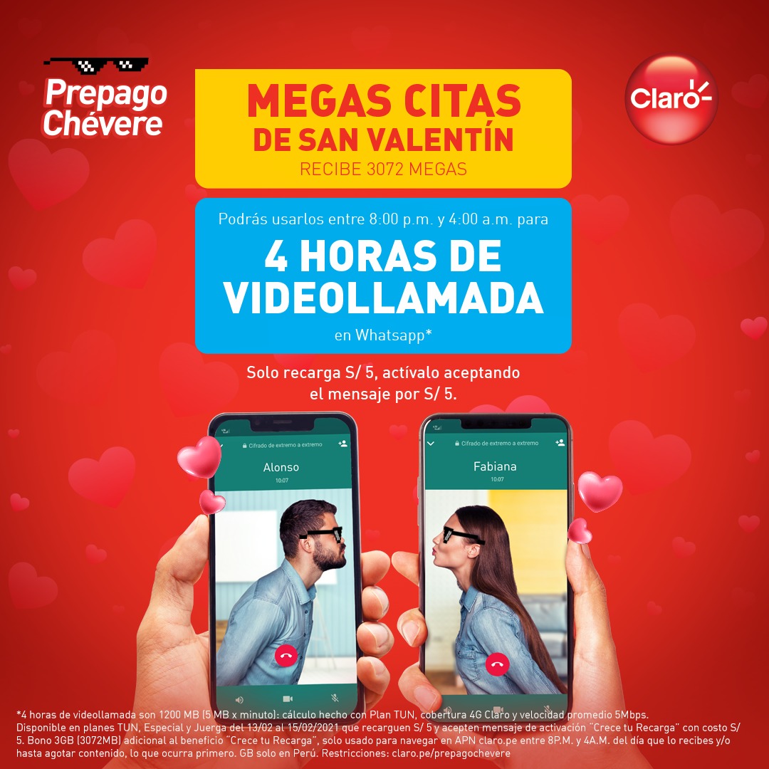 Prepago Chévere lanza “Megas Citas” por San Valentín para unir a sus usuarios con el ser querido