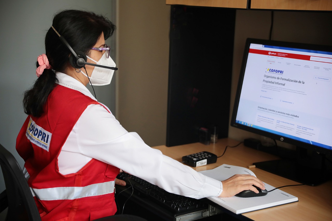 Aumentan en 85% llamadas a la línea gratuita del Cofopri durante el último trimestre del 2020