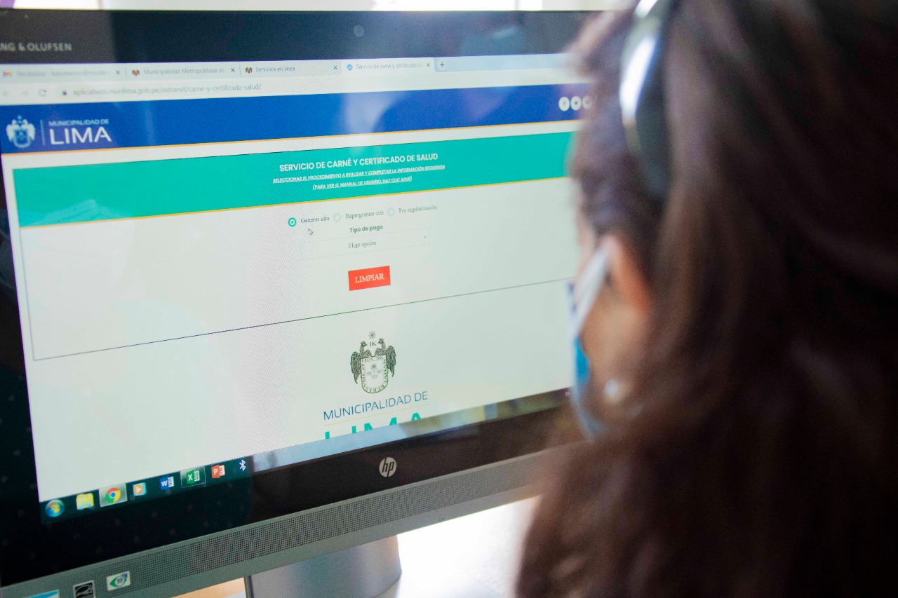 Municipalidad de Lima implementa sistema de citas en línea para carné y certificado de salud