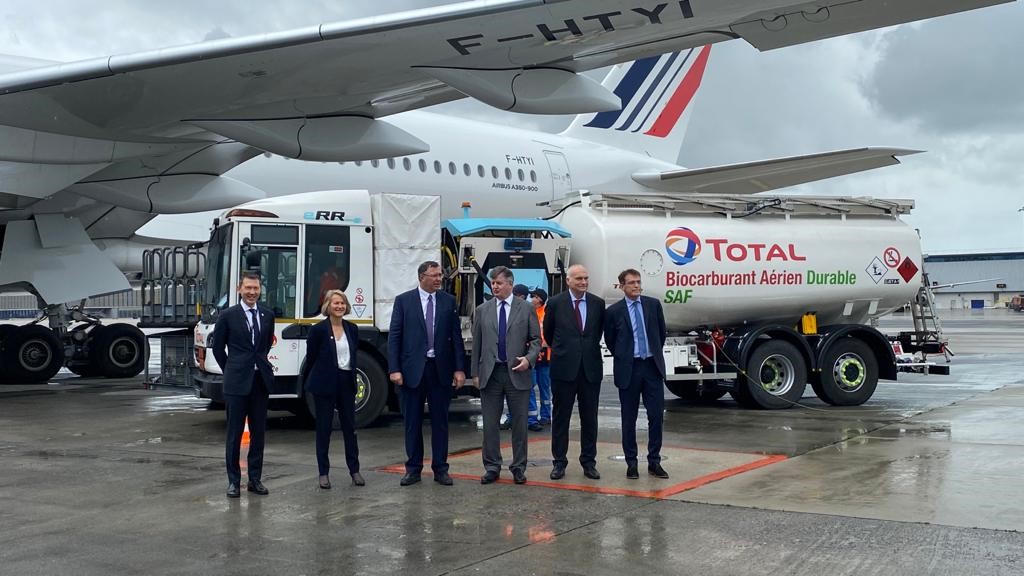 Air France-KLM, Total, Groupe ADP y Airbus unen fuerzas para descarbonizar el transporte aéreo y llevar a cabo el primer vuelo de larga distancia impulsado por Combustible de aviación sostenible producido en Francia