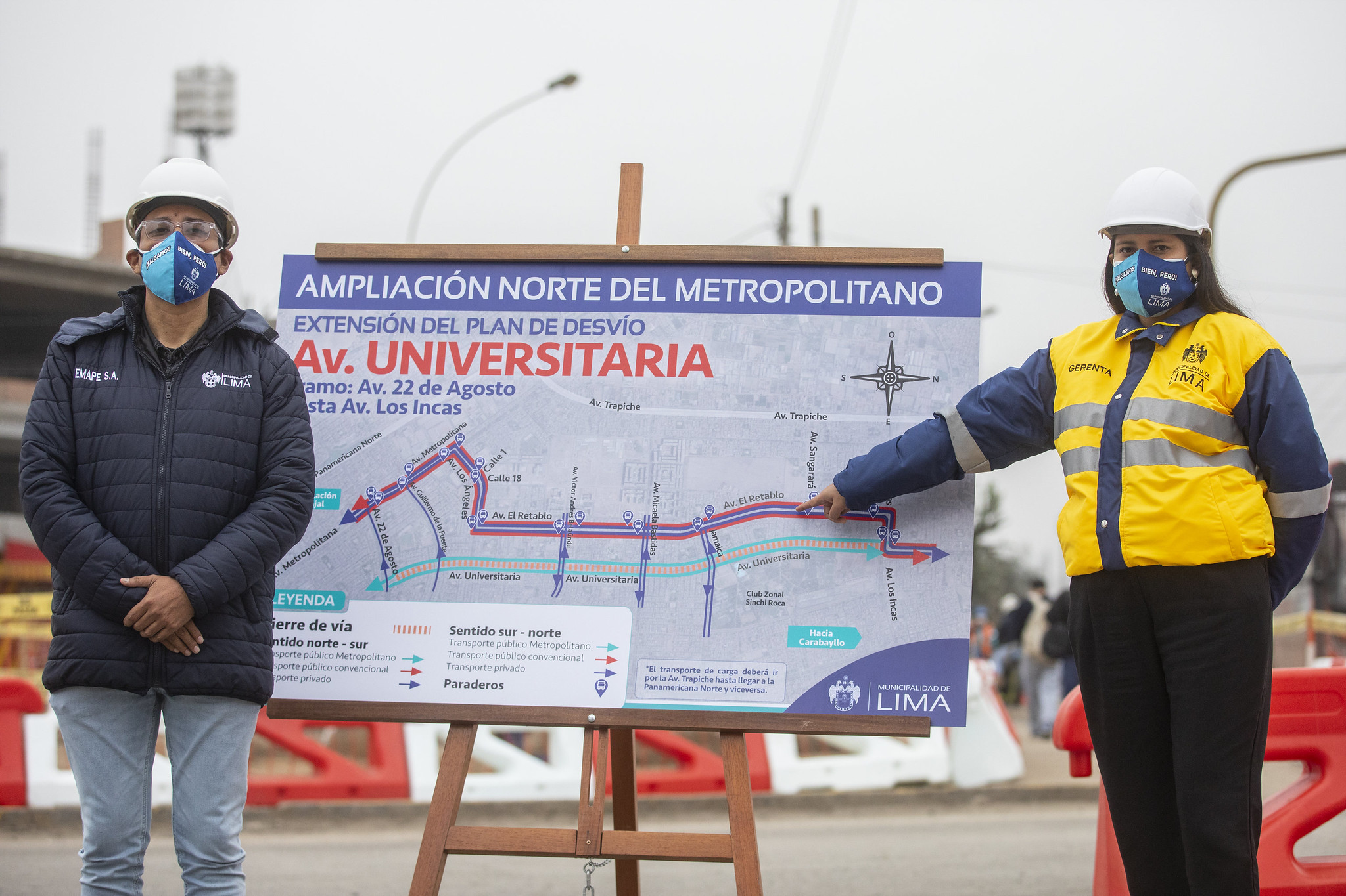 Extienden plan de desvío vehicular por obras de ampliación norte del Metropolitano