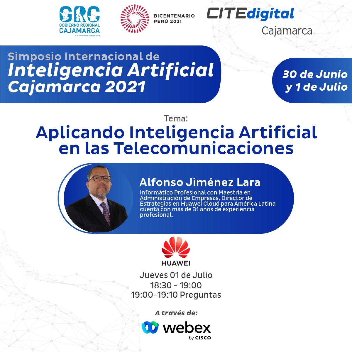 Huawei participará en el Simposio Internacional de Inteligencia Digital en Cajamarca