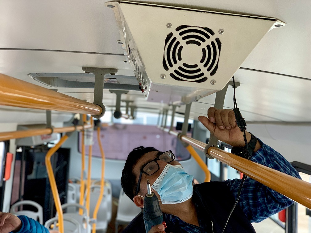 Metta Technologies con el apoyo de MODASA traen al Perú un nuevo sistema que desinfecta y purifica el transporte público contra la Covid-19: el UV-FotoBUS