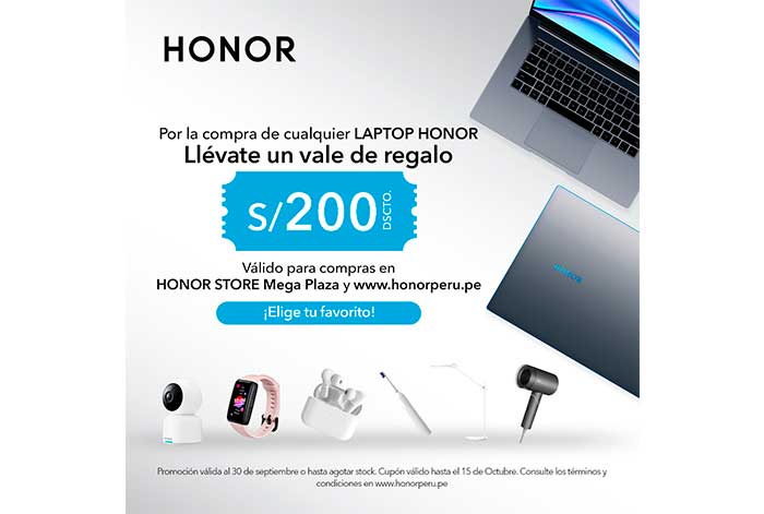 HONOR inicia setiembre con novedades y promociones