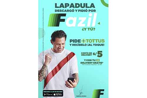Gianluca Lapadula es la nueva imagen de la app de delivery Fazil