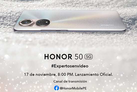 Presentación oficial del HONOR 50 para el público será el 17 de noviembre
