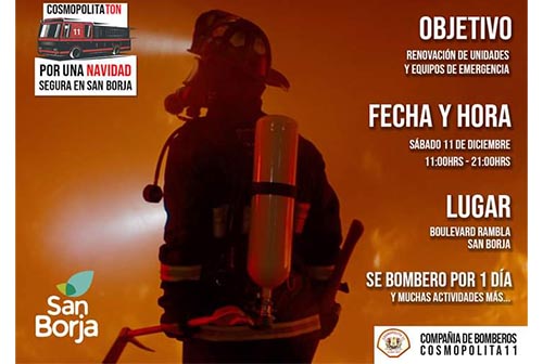 “Sé bombero por un día” en San Borja con la Compañía de Bomberos Cosmopolita N°11