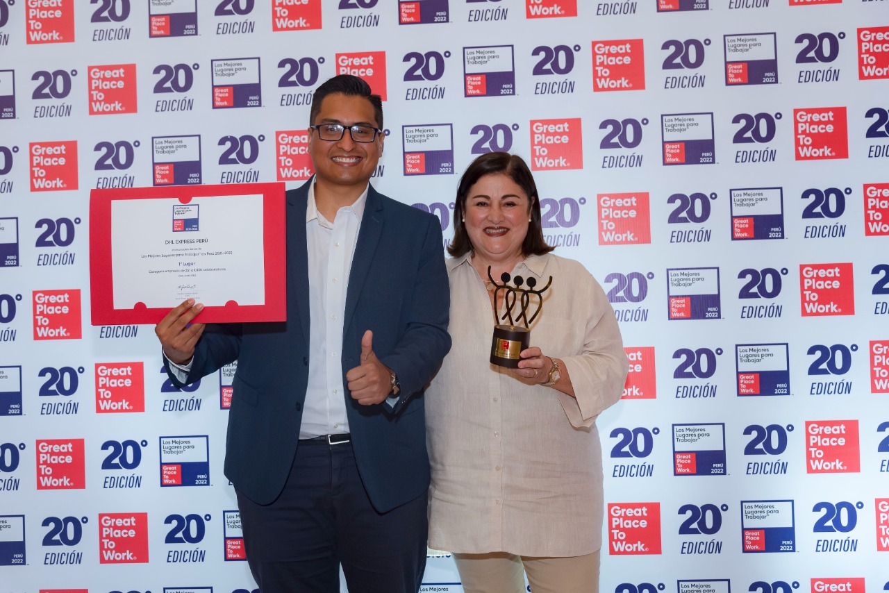 Por segundo año consecutivo DHL Express es premiado como la mejor la mejor empresa para trabajar en el Perú según Great Place to Work® 2021-2022