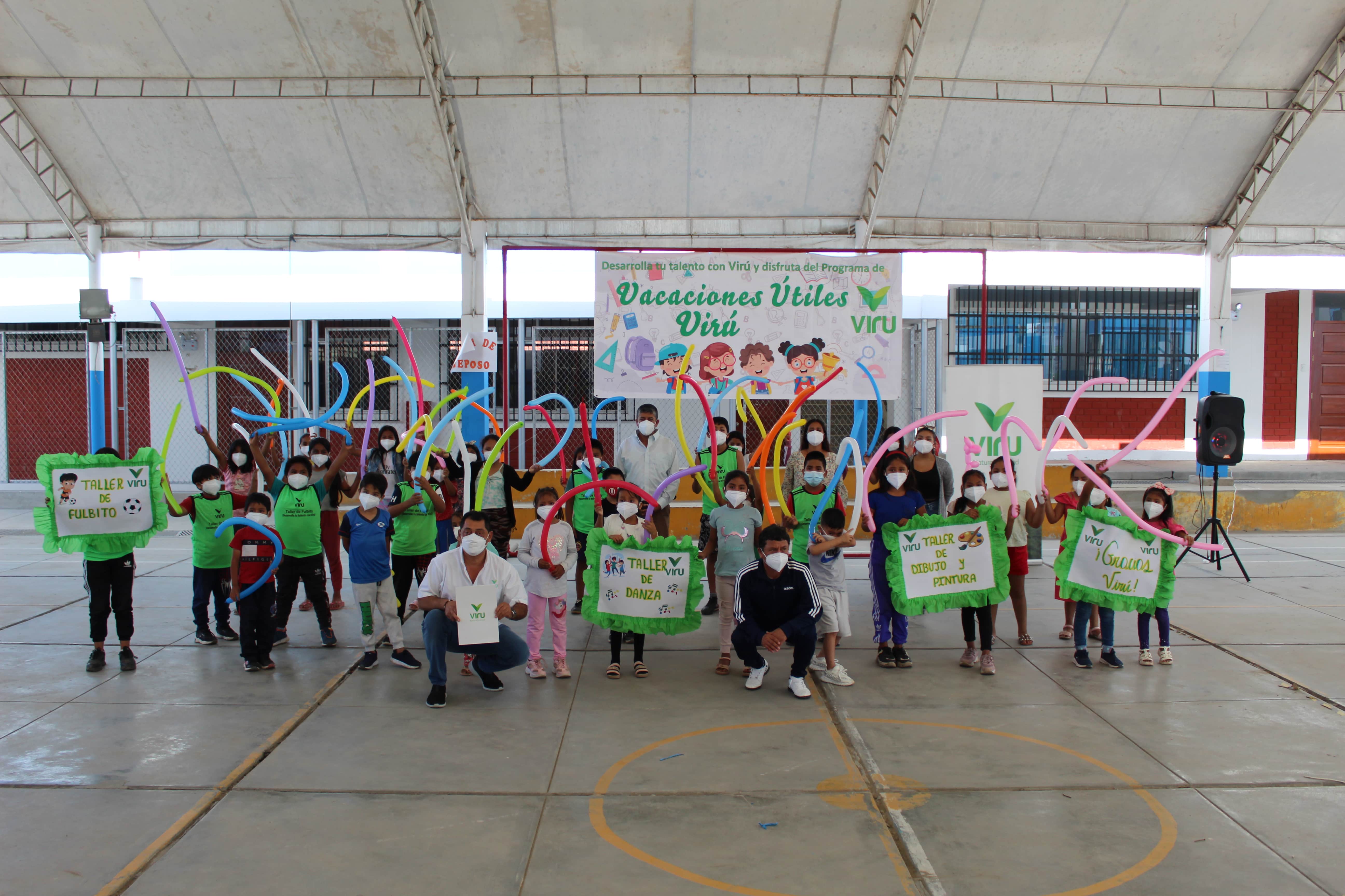 Virú S.A. promueve el desarrollo de valores y creatividad de más de 200 niños con el reinicio de su Programa de Vacaciones Útiles 2022