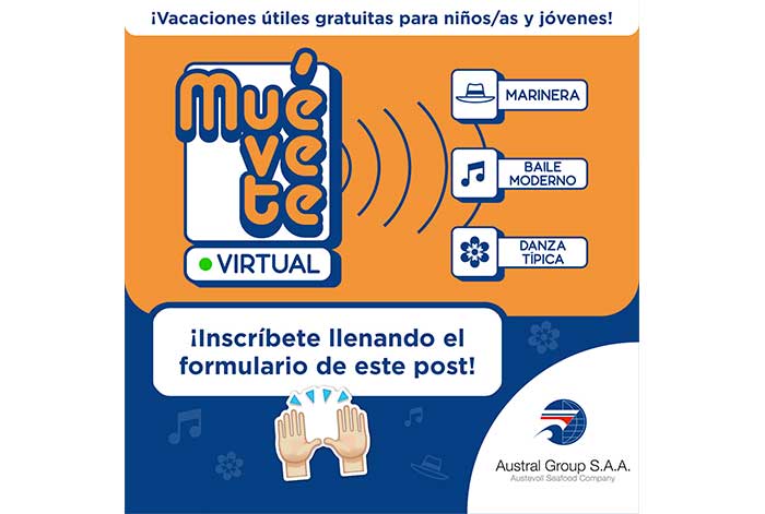 Austral Group iniciará taller gratuito de vacaciones útiles “Muévete 2022” en Coishco, Chancay y Pisco