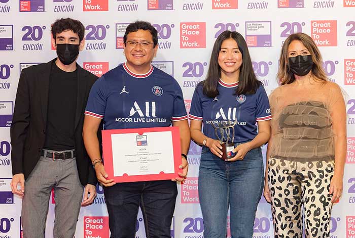 Accor obtuvo el cuarto lugar en el ranking de las mejores empresas para trabajar en el Perú