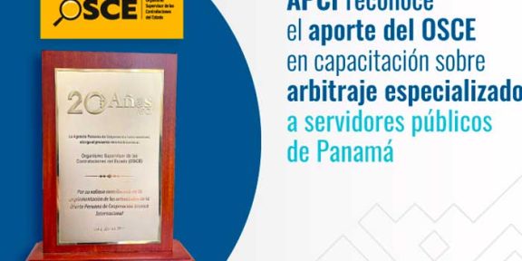 APCI reconoce el aporte del OSCE en capacitación sobre arbitraje especializado a servidores públicos de Panamá
