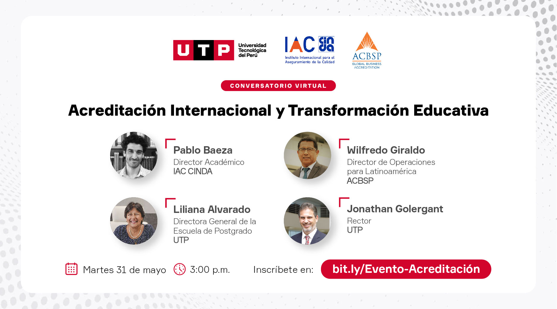 UTP organiza conversatorio sobre Acreditación Internacional y Transformación Educativa