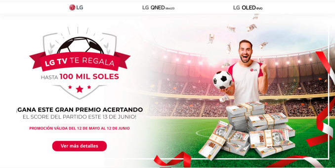 FÚTBOL LG: Acierta el resultado y gana hasta 100 mil soles con TV LG