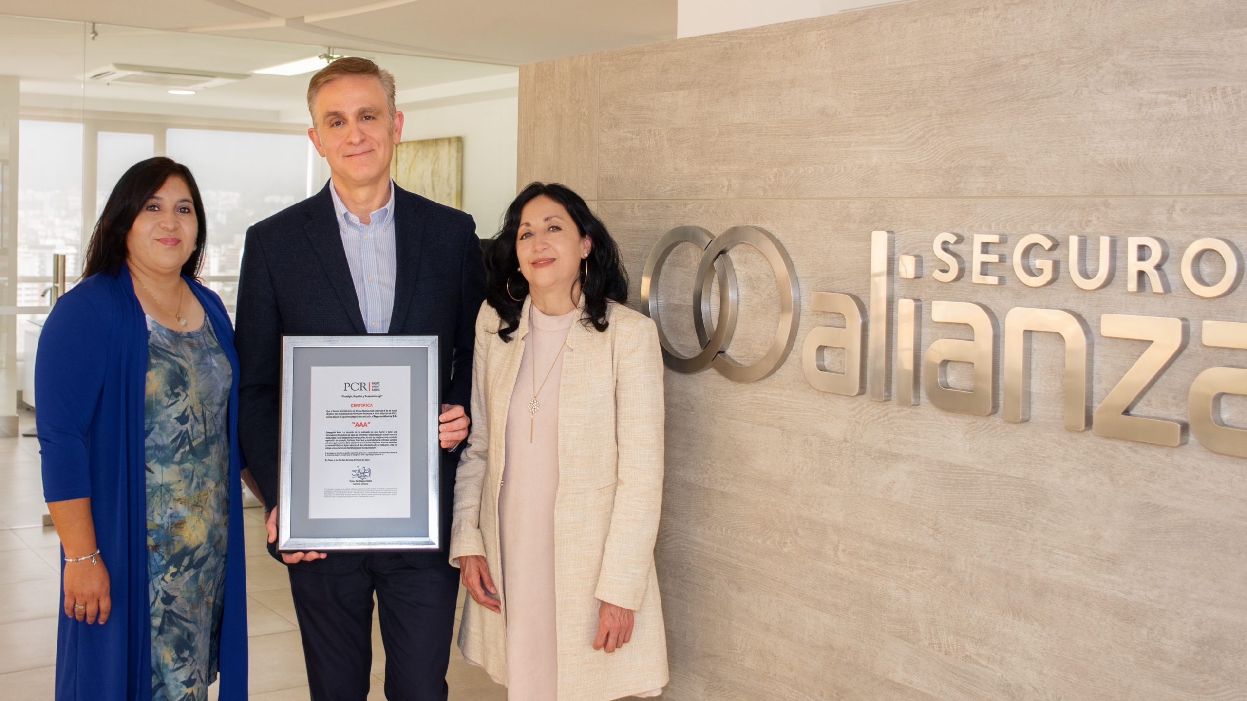 Seguros Alianza obtuvo la calificación “AAA” en Fortaleza Financiera