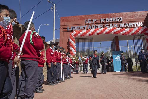Se inaugura nuevo local del colegio “Libertador San Martín, el más moderno de Recuay