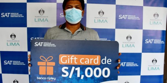 SAT de Lima premiará a contribuyentes puntuales con gift cards de S/1,000 y S/500