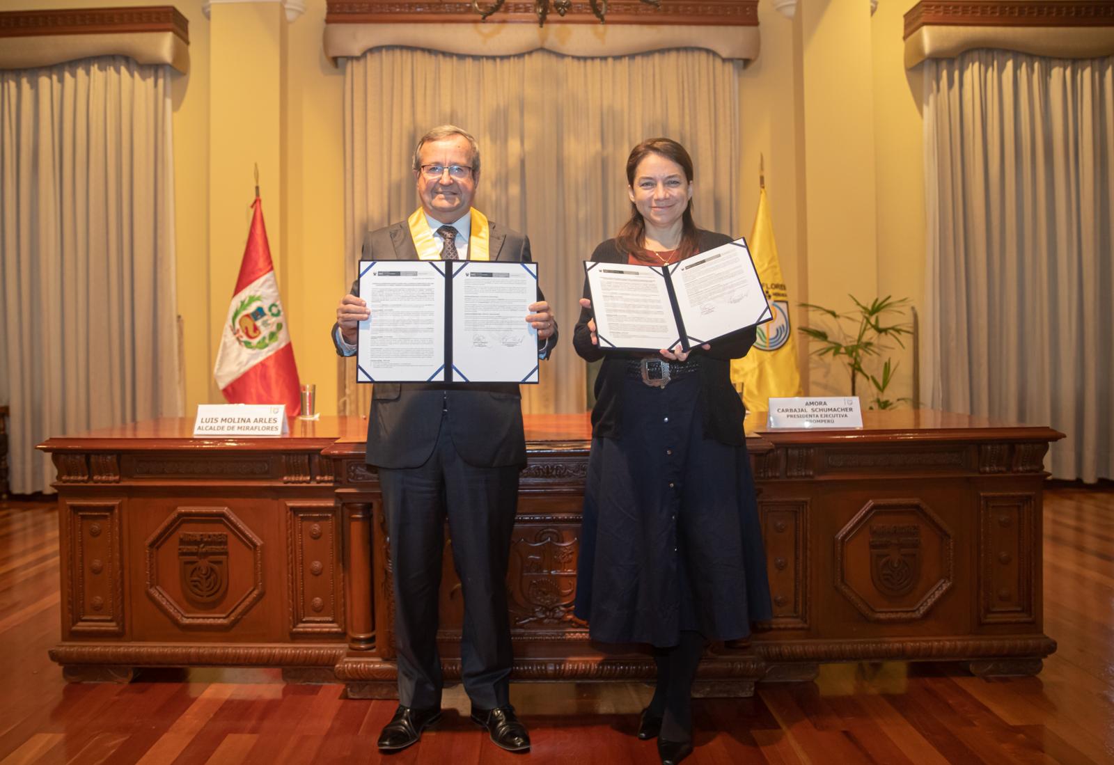 PROMPERÚ y la Municipalidad de Miraflores firmaron convenio de cooperación para fortalecer la asistencia a turistas a través de IPerú