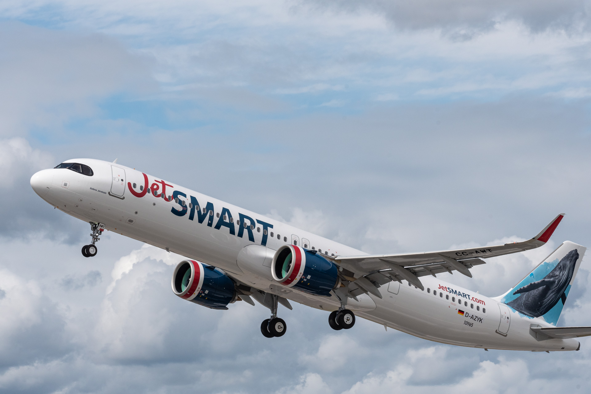 JetSMART Airlines incorpora a su flota su primer A321neo, el avión más sostenible de Sudamérica