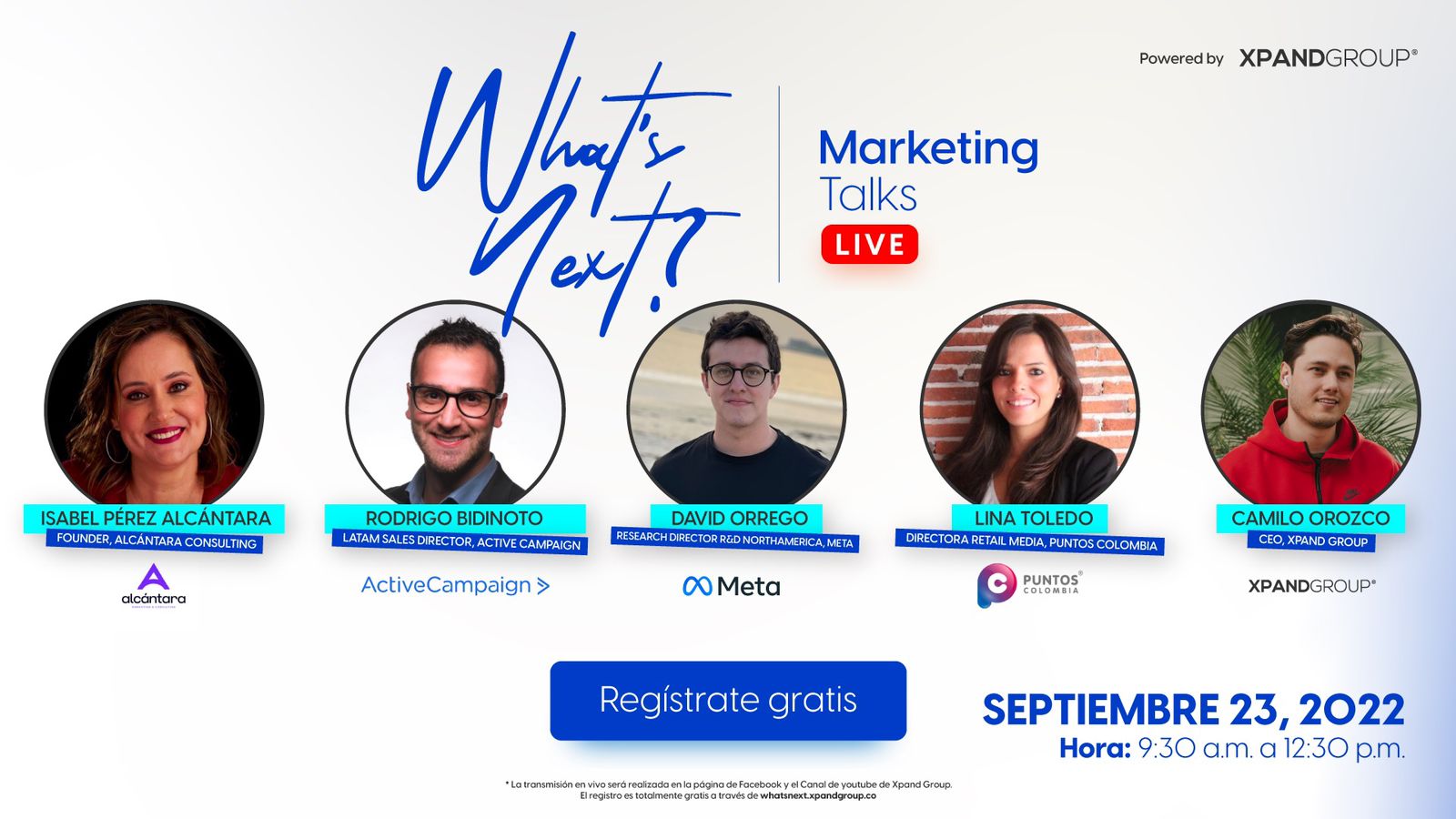 What's Next Talks el evento educativo virtual gratuito que abordará temas relacionados con Tecnología, automatización y marketing hacia el futuro