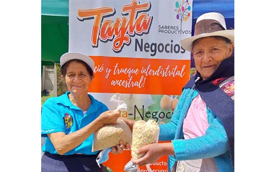 Plataforma virtual Tayta Negocios de Pensión 65 revitaliza el trueque ancestral en el siglo XXI