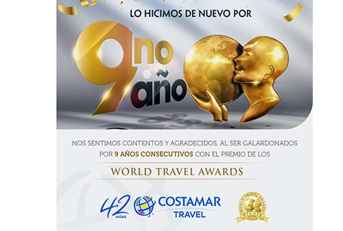 Costamar Travel gana el premio a la Mejor Agencia de Viajes de Sudamérica
