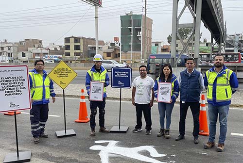 LIMA EXPRESA realiza campaña de sensibilización a peatones para evitar siniestros de tránsito