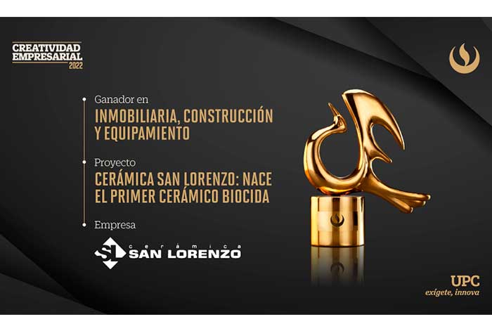 Creatividad Empresarial reconoce aporte del primer cerámico biocida lanzado por San Lorenzo