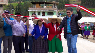 Huamachuco: Minera Summa Gold asfalta vía en caserío con una inversión de S/ 4 millones