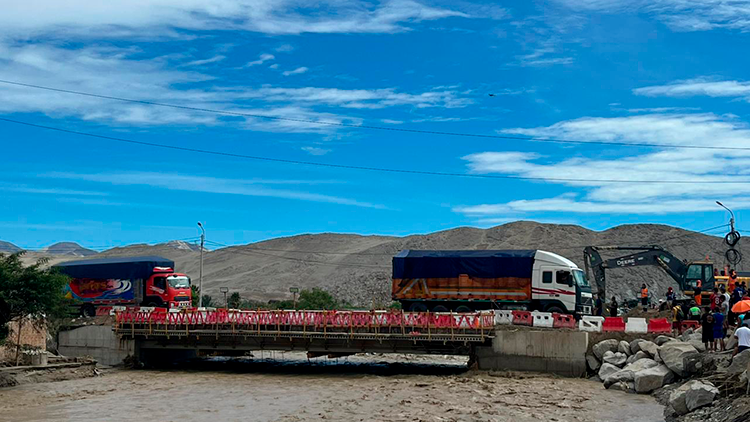 Ositrán supervisa recuperación de vías afectadas por las lluvias