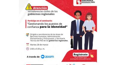 SERVIR capacitará a las ORH en la correcta vinculación de personal de confianza