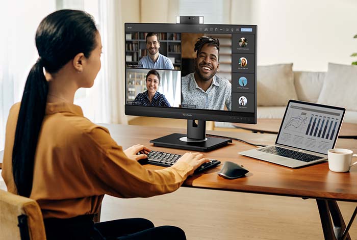 ViewSonic presenta monitores premium con cámara web emergente para videoconferencia