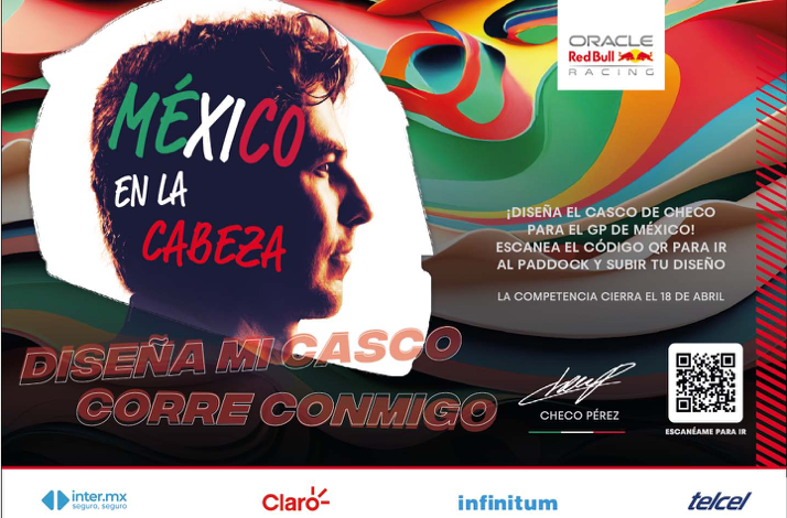 Checo Pérez invita a sus fans a diseñar su casco para el GP de México
