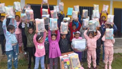 IIMP dona útiles escolares a colegio de zona rural de Amazonas que participó en el Premio Escolar PERUMIN 35