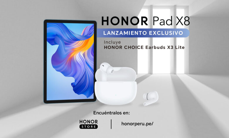 Ecosistema HONOR completo: Llegaron a Perú las tabletas HONOR Pad 8 y HONOR Pad X8