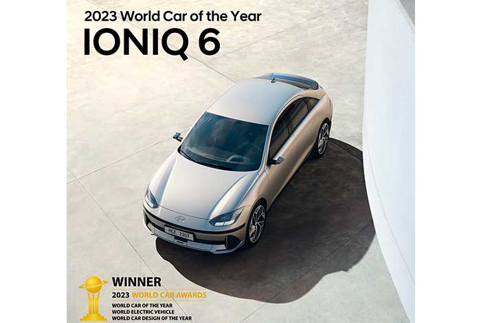 Hyundai IONIQ 6 es elegido como el “Auto del año” 2023