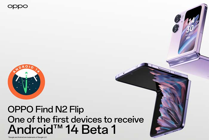 OPPO Find N2 Flip será uno de los primeros dispositivos en recibir la Beta 1 de Android 14