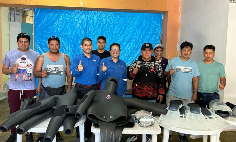 Camisea entrega equipos de buceo a pescadores artesanales del distrito de San Andrés