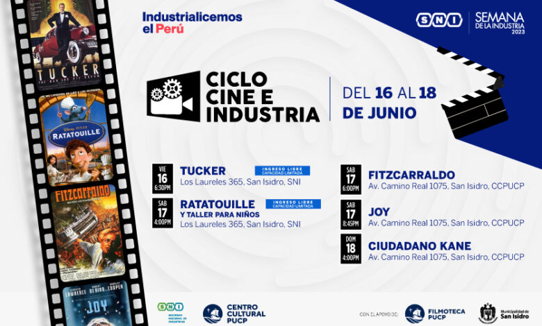 Nueva edición del ciclo Cine e Industria de la SNI y el CCPUCP presenta historias de grandes emprendimientos y la visión de personajes en diversas épocas