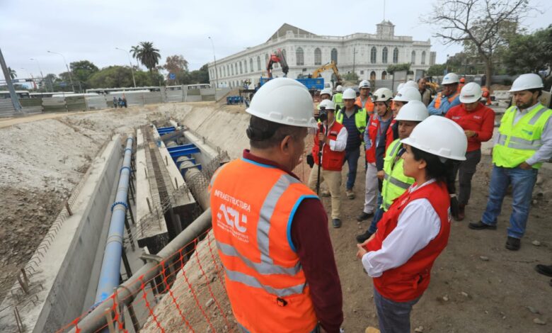 Ministra Lazarte inspeccionó el área donde se construirá la estación Central de la Línea 2 del Metro de Lima