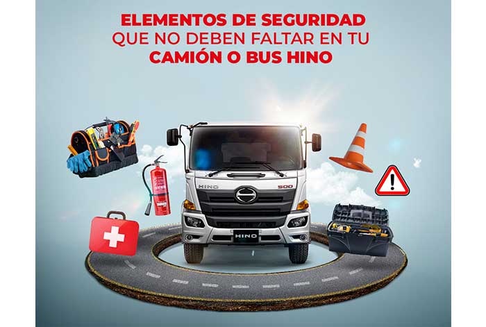 5 elementos de seguridad vial que todo transportista debe tener en su bus o camión HINO