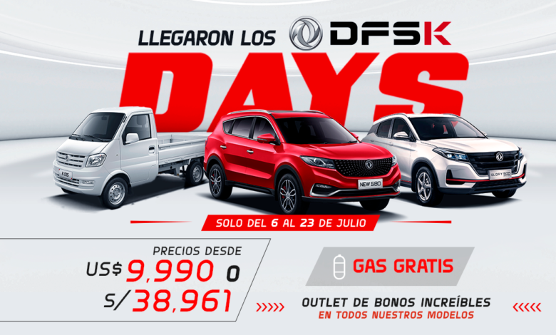 DFSK lanza campaña “DFSK Days” brindando grandes beneficios y descuentos para todo el público