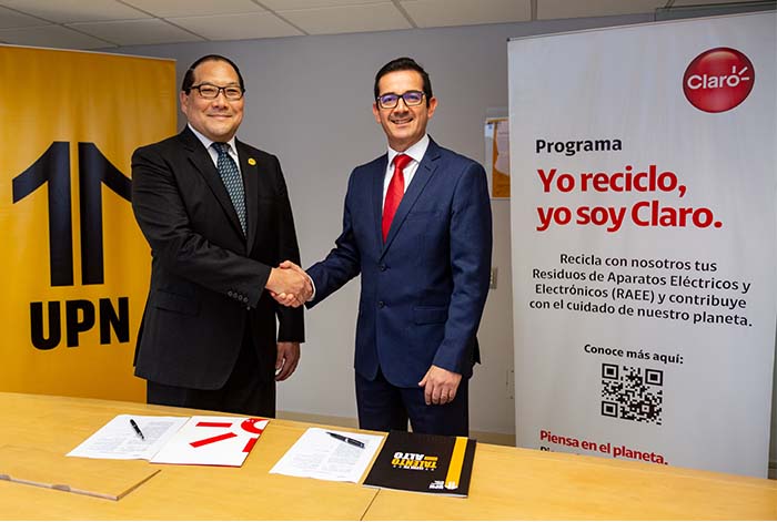 Claro y Universidad Privada del Norte se unen para promover el Reciclaje de Aparatos Eléctricos y Electrónicos (RAEE)