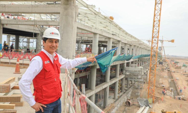 Nuevo terminal de pasajeros del Aeropuerto Internacional Jorge Chávez tiene un avance de obra del 47%