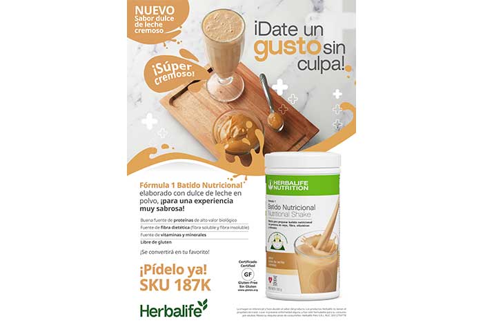 herbalife lanza el batido nutricional proteico en el innovador sabor dulce de leche cremoso