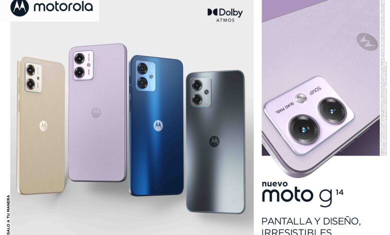 Motorola lanza el nuevo moto g14 con pantalla Full HD+ y sonido estéreo envolvente